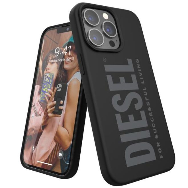Diesel - iPhone 13 Pro Hülle - Silikon Softcase - Silicone Case Series - schwarz