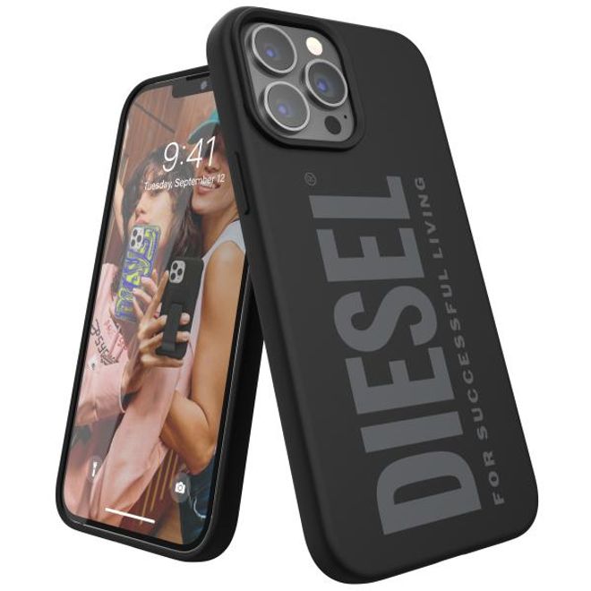 Diesel - iPhone 13 Pro Max Hülle - Silikon Softcase - Silicone Case Series - schwarz