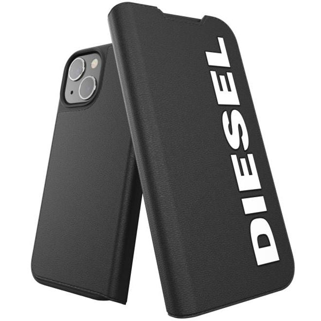 Diesel - iPhone 13 mini Hülle - Leder Bookcover - Booklet Case Core Series - schwarz