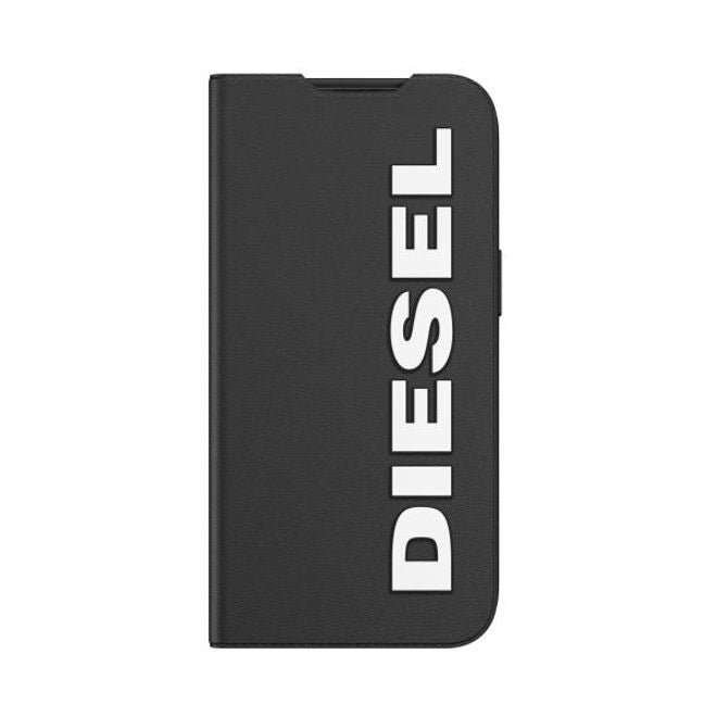 Diesel - iPhone 13 Pro / iPhone 13 Hülle - Leder Bookcover - Booklet Case Core Series - schwarz