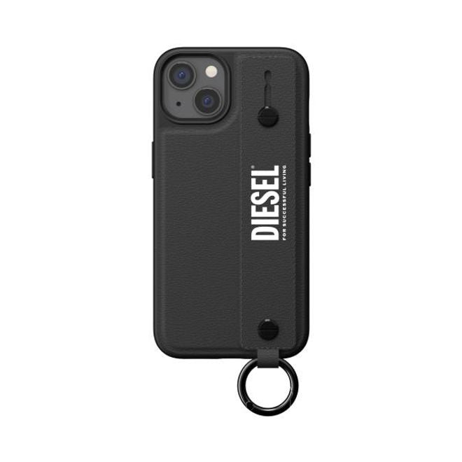 Diesel - iPhone 13 Hülle - Hardcase mit Schlaufe - Leather Tech Chain Handstrap Case Series - schwarz