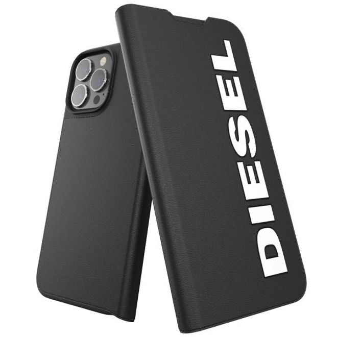 Diesel - iPhone 13 Pro Max Hülle - Leder Bookcover - Booklet Case Core Series - schwarz