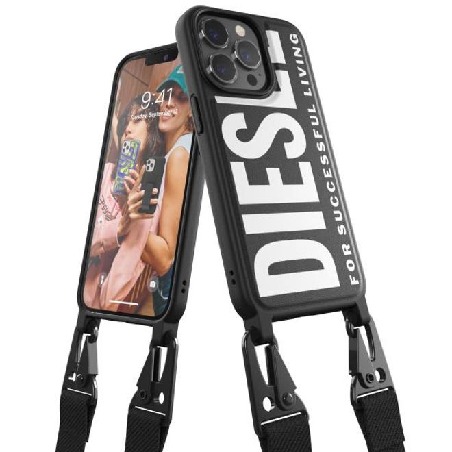 Diesel - iPhone 13 Pro / iPhone 13 Hülle - Necklace Hardcase - Necklace Case Core Series - schwarz