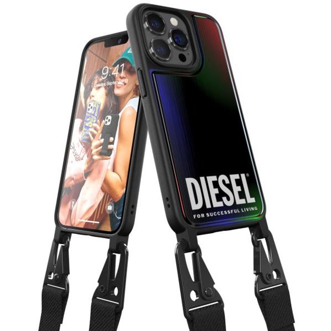 Diesel - iPhone 13 Pro / iPhone 13 Hülle - Necklace Hardcase - Necklace Case Patent Series - schwarz