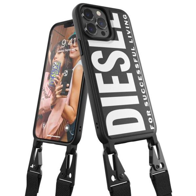 Diesel - iPhone 13 Pro Max Hülle - Necklace Hardcase - Necklace Case Core Series - schwarz