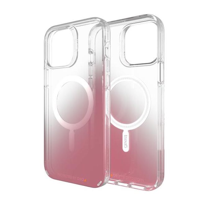 Gear4 - iPhone 13 Pro Max Hülle - Backcover - Aufprallschutz bis 4m - Milan Snap MagSafe Series - pink