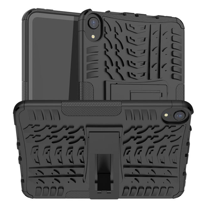 Étui pour iPad mini 6 - Coque rigide en plastique - avec support - Noir