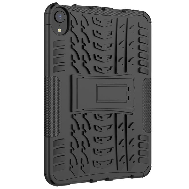 Étui pour iPad mini 6 - Coque rigide en plastique - avec support - Noir