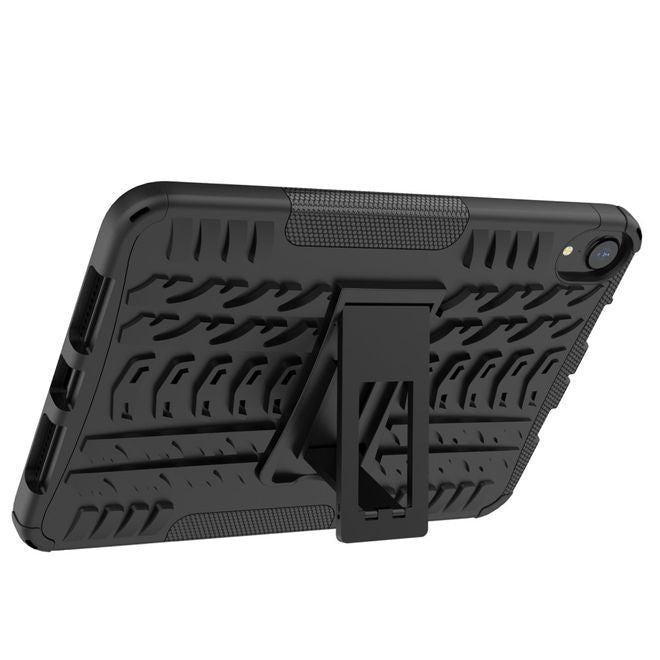 Étui pour iPad mini 6 - Coque rigide en plastique - avec support - Noir