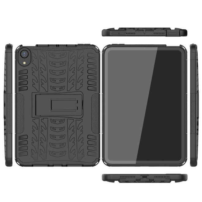 Étui pour iPad mini 6 - Coque rigide en plastique - avec support - Noir