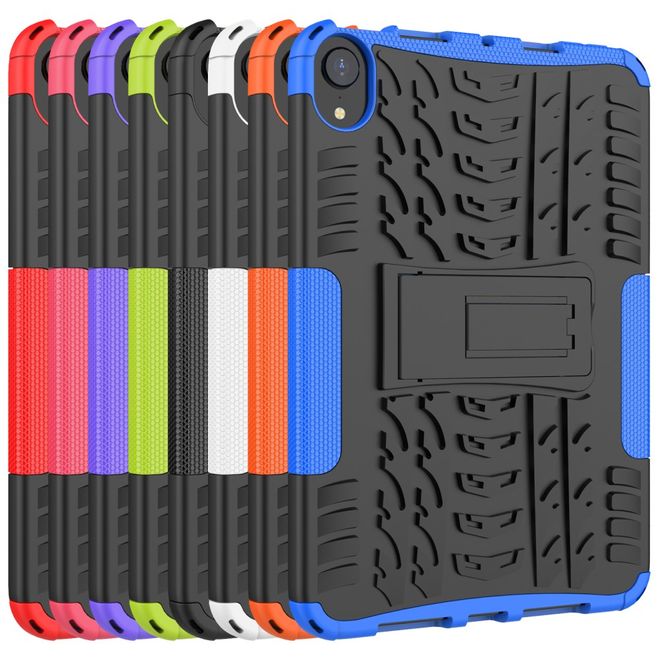 Étui pour iPad mini 6 - Coque rigide en plastique - avec support - Noir