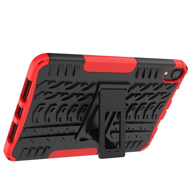 iPad mini 6 Hülle - Hardcase aus Kunststoff - mit Kickstand - rot