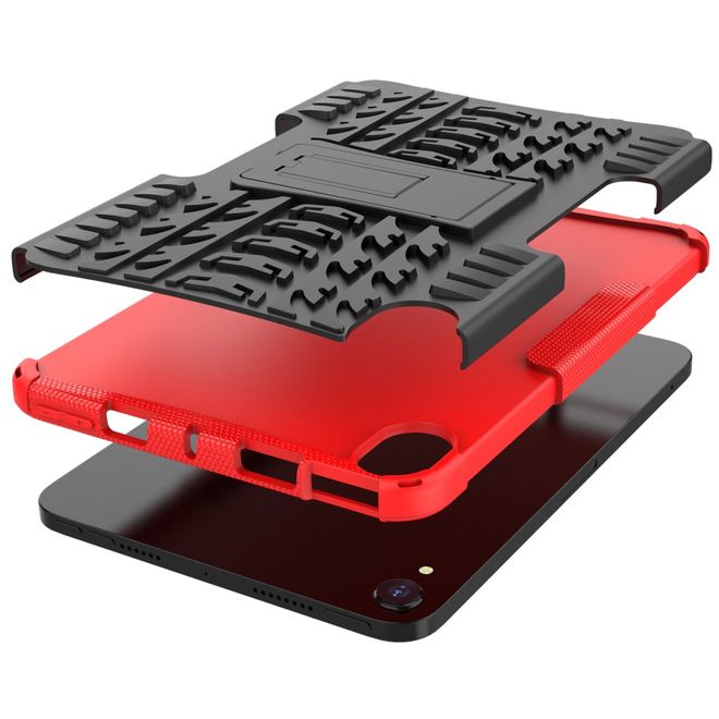iPad mini 6 Hülle - Hardcase aus Kunststoff - mit Kickstand - rot