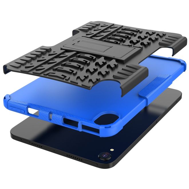 iPad mini 6 Hülle - Hardcase aus Kunststoff - mit Kickstand - blau