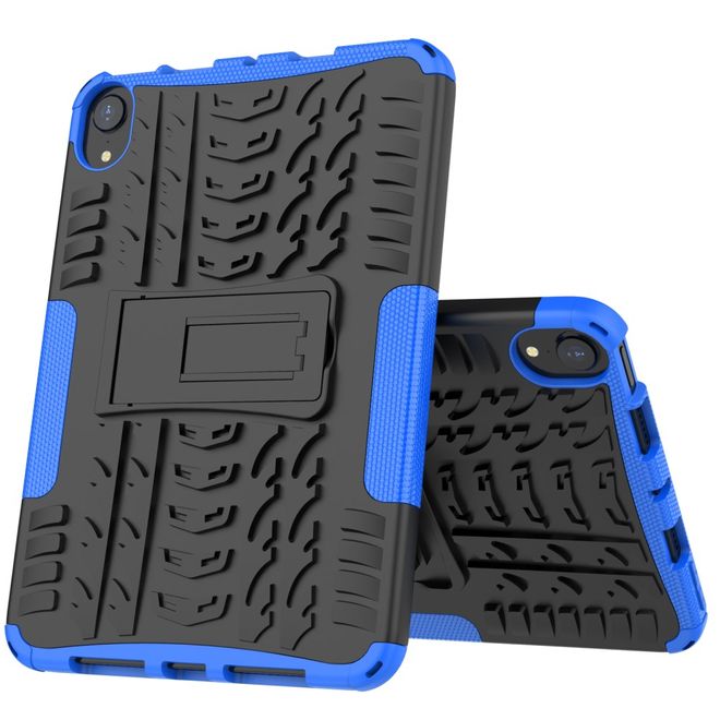 iPad mini 6 Hülle - Hardcase aus Kunststoff - mit Kickstand - blau