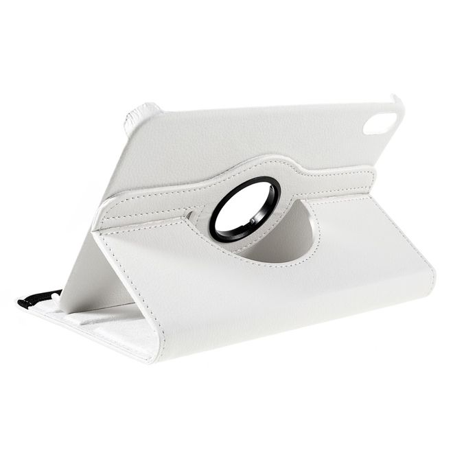 iPad mini 6 Hülle - 360° rotierbares Case aus Leder - weiss