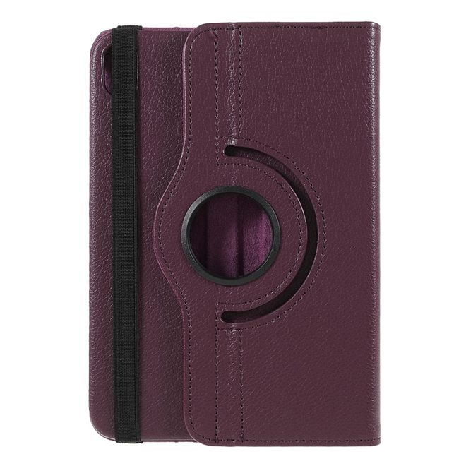 iPad mini 6 Hülle - 360° rotierbares Case aus Leder - purpur