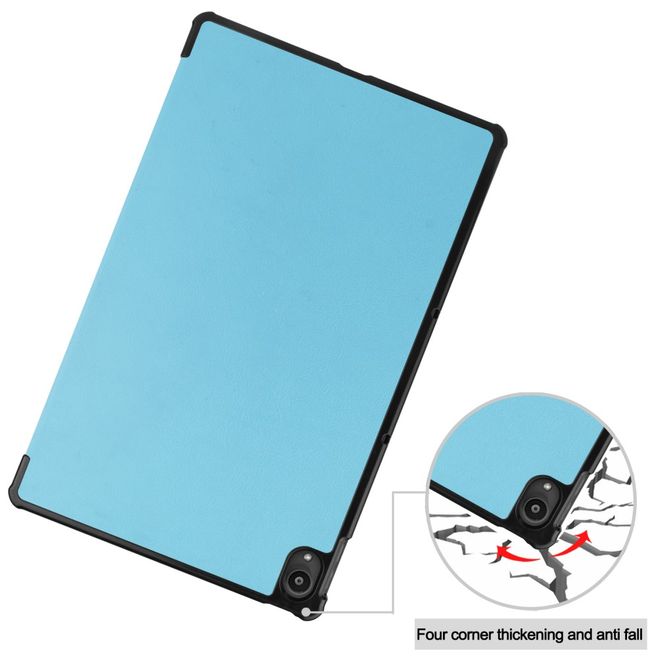 Lenovo Tab P11 Leder Hülle - dreifach faltbar - blau