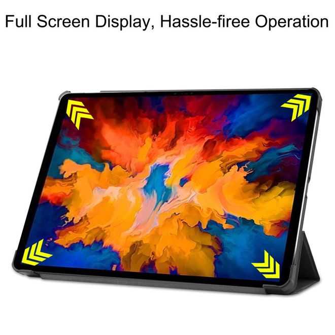 Lenovo Tab P11 Pro Leather Case - Tri-fold - Black