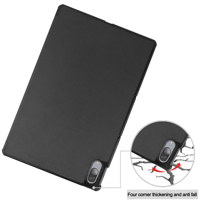 Lenovo Tab P11 Pro Leather Case - Tri-fold - Black
