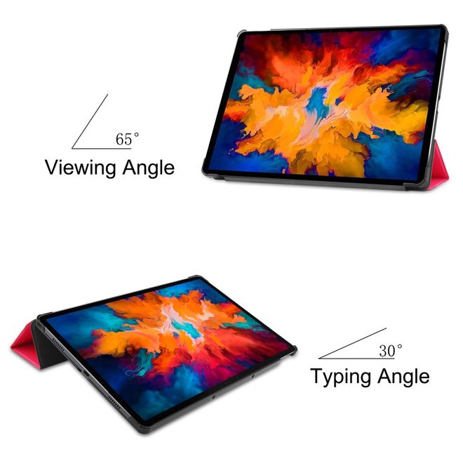 Lenovo Tab P11 Pro Leder Hülle - dreifach faltbar - rot
