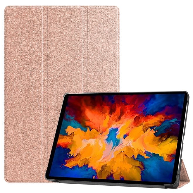 Lenovo Tab P11 Pro Leather Case - Tri-fold - Rose Gold