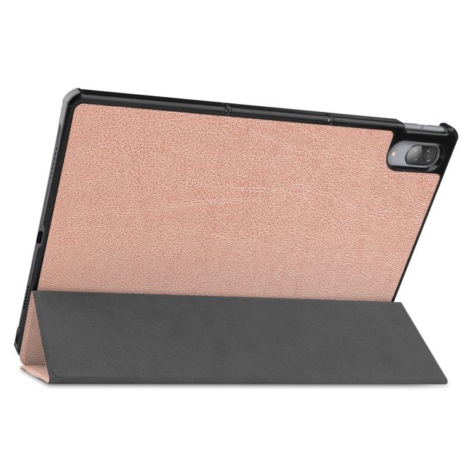Lenovo Tab P11 Pro Leather Case - Tri-fold - Rose Gold