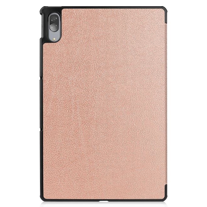 Lenovo Tab P11 Pro Leather Case - Tri-fold - Rose Gold