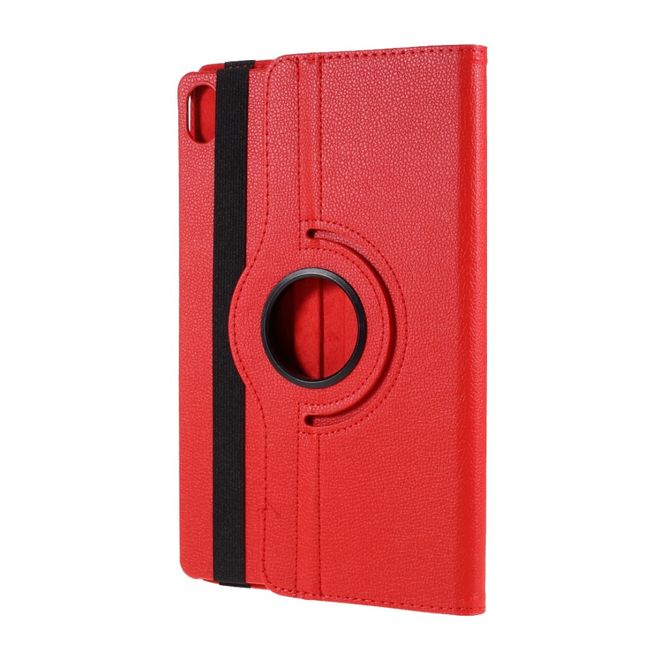 Lenovo Tab P11 Hülle - 360° rotierbares Case aus Leder - rot