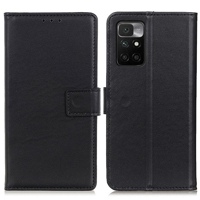 Xiaomi Redmi 10 Handy Hülle - Classic II Leder Bookcover Series - schwarz