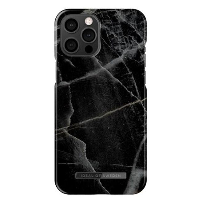 iDeal of Sweden - iPhone 12 Pro Max Hülle - Printed Case - Black Thunder Marble