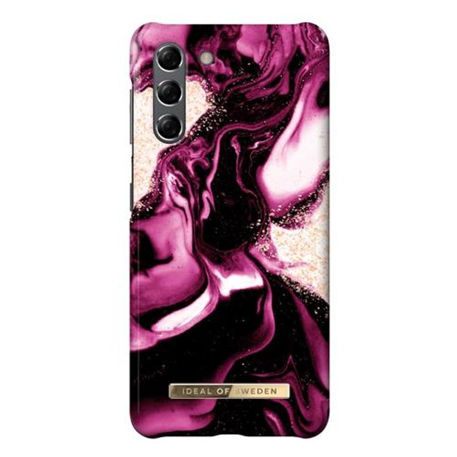 iDeal of Sweden - Samsung Galaxy S21 Hülle - Printed Case - Golden Ruby Marble
