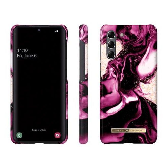 iDeal of Sweden - Samsung Galaxy S21 Hülle - Printed Case - Golden Ruby Marble