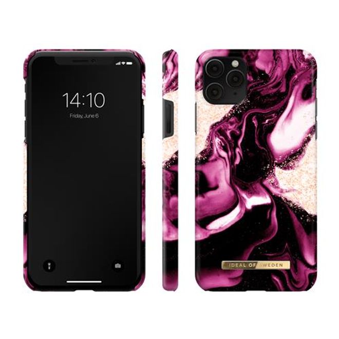 iDeal of Sweden - iPhone 11 Pro Max / XS Max Hülle - Printed Case - Golden Ruby Marble