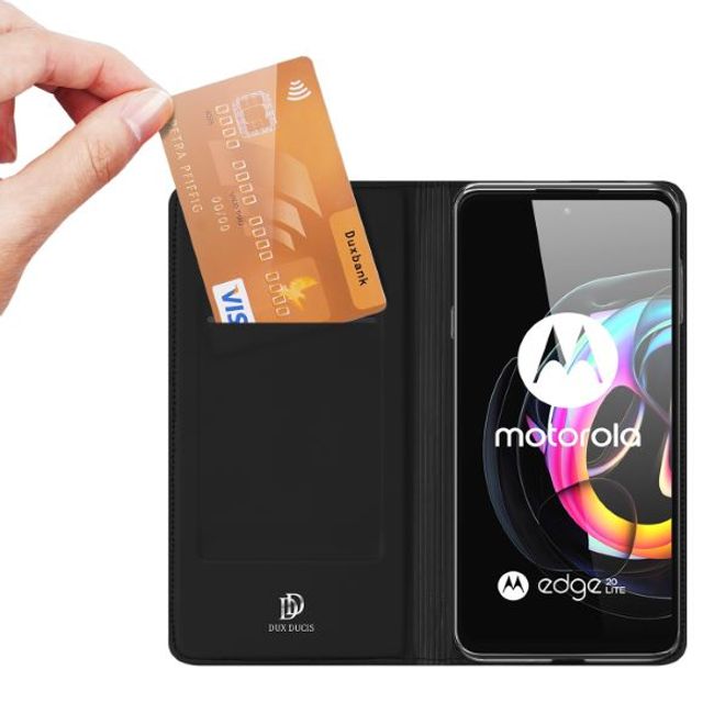 Dux Ducis - Motorola Edge 20 Lite Hülle - Handy Bookcover - Skin Pro Series - schwarz