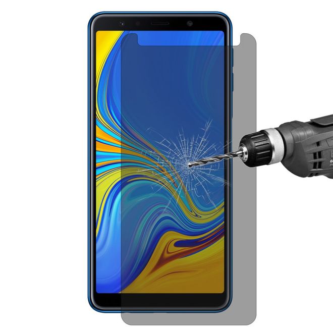 Samsung Galaxy A7 (2018) Schutzglas Displayschutz - Panzer Glas - Privacy - transparent