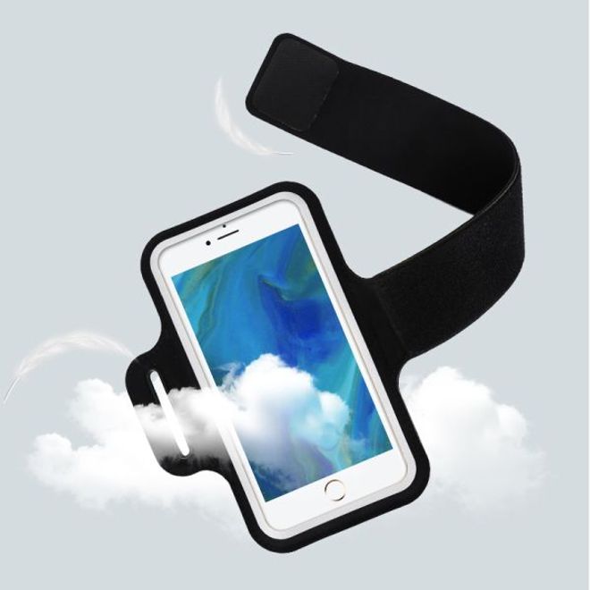 MU Sport - Universal Sport Armband für Smartphones von 5.5" bis 6.5" - mit Innentasche - schwarz