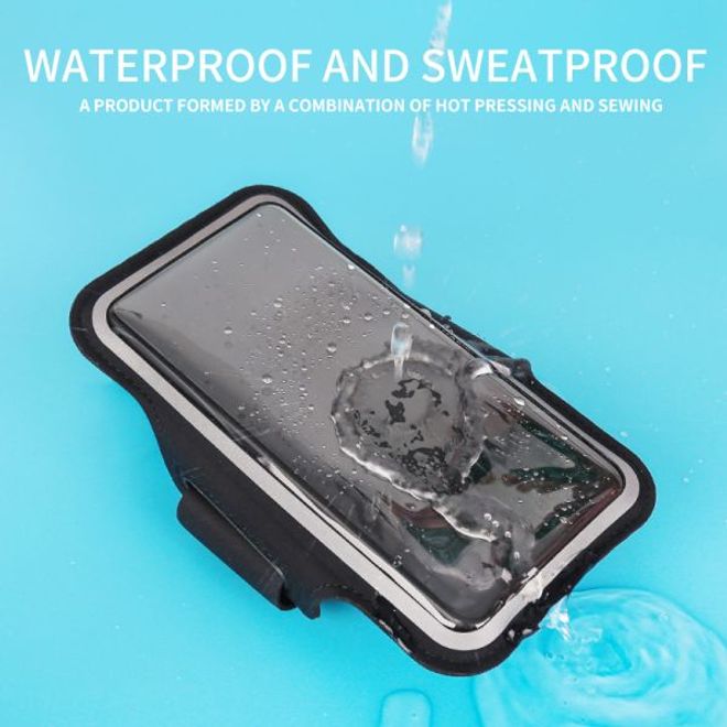 MU Sport - Universal Sport Armband für Smartphones von 5.5" bis 6.5" - mit Innentasche - schwarz