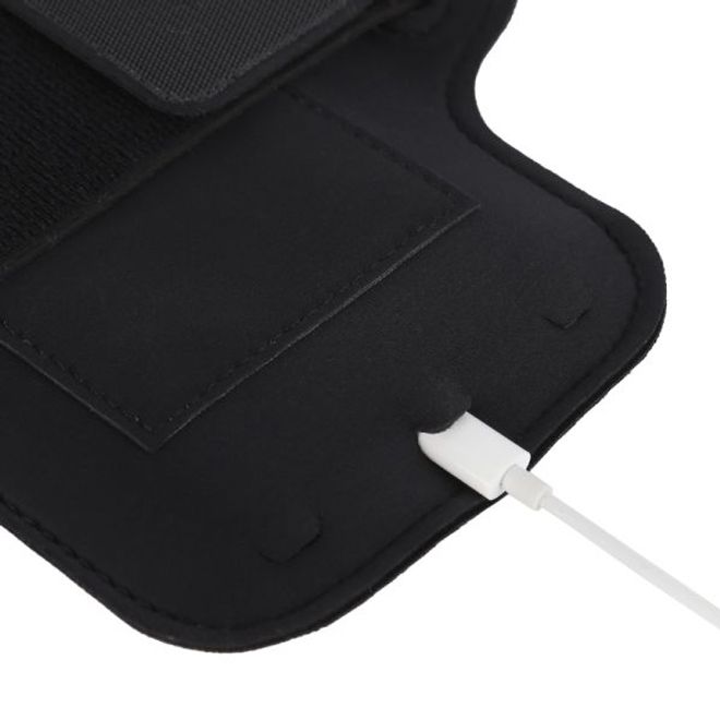 MU Sport - Universal Sport Armband für Smartphones von 5.5" bis 6.5" - mit Innentasche - schwarz