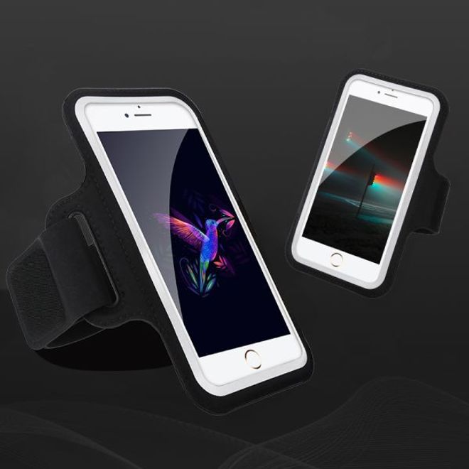 MU Sport - Universal Sport Armband für Smartphones von 5.5" bis 6.5" - mit Innentasche - schwarz