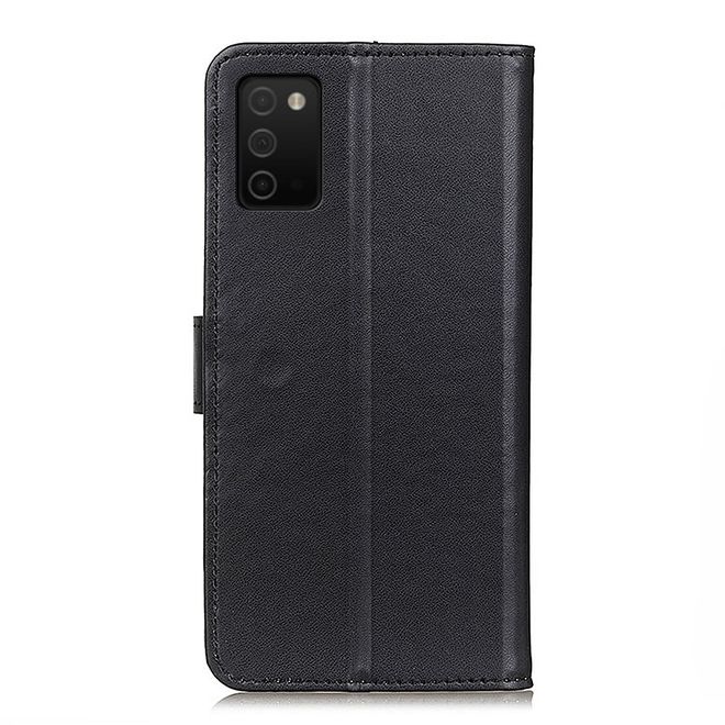 Samsung Galaxy A03s Handy Hülle - Classic II Leder Bookcover Series - schwarz