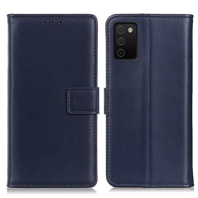 Samsung Galaxy A03s Handy Hülle - Classic II Leder Bookcover Series - blau