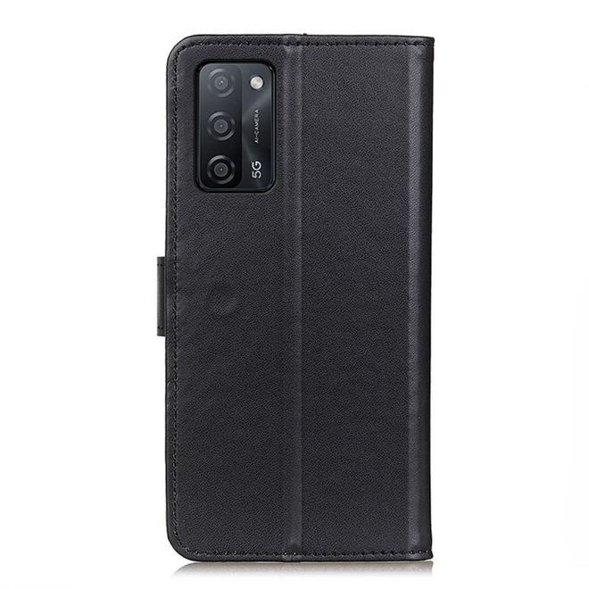 Oppo A53s 5G Handy Hülle - Classic II Leder Bookcover Series - schwarz