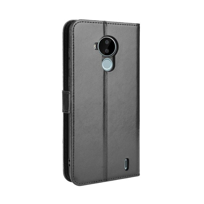Nokia C30 Handyhülle - Crazy Horse III Leder Series Case - schwarz