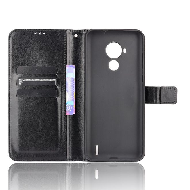 Nokia C30 Handyhülle - Crazy Horse III Leder Series Case - schwarz