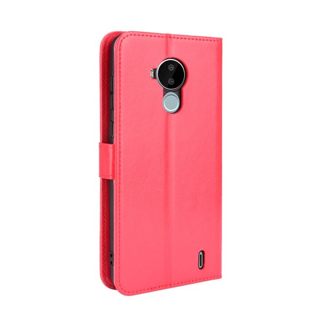 Nokia C30 Handyhülle - Crazy Horse III Leder Series Case - rot