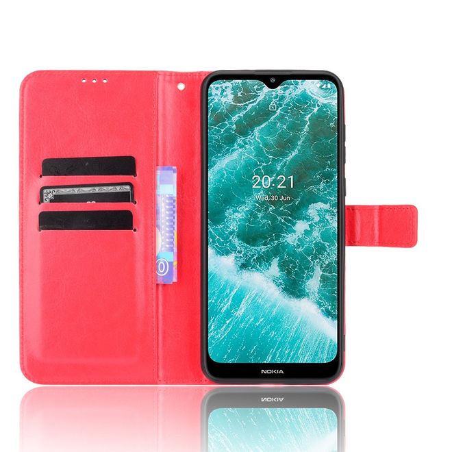 Nokia C30 Handyhülle - Crazy Horse III Leder Series Case - rot