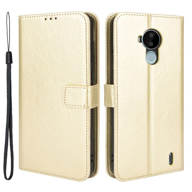 Nokia C30 Handyhülle - Crazy Horse III Leder Series Case - gold