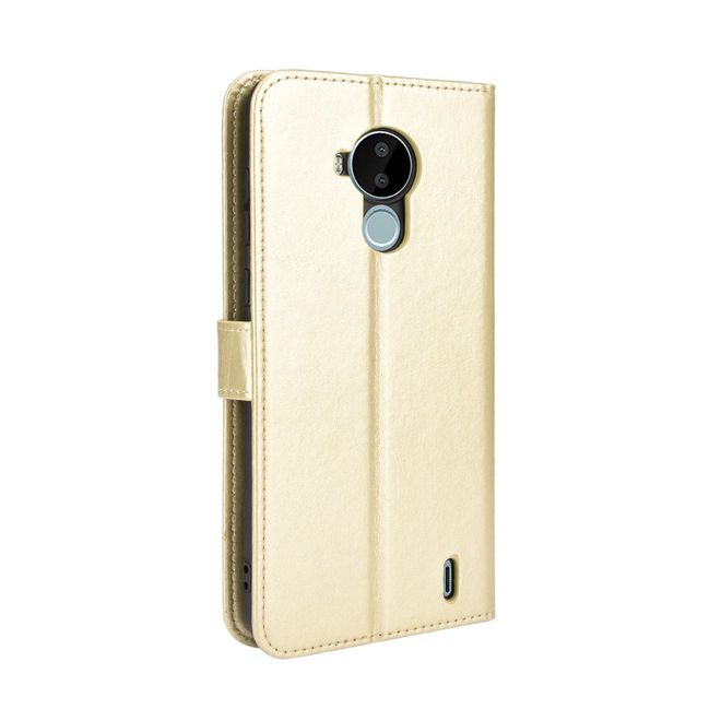 Nokia C30 Handyhülle - Crazy Horse III Leder Series Case - gold