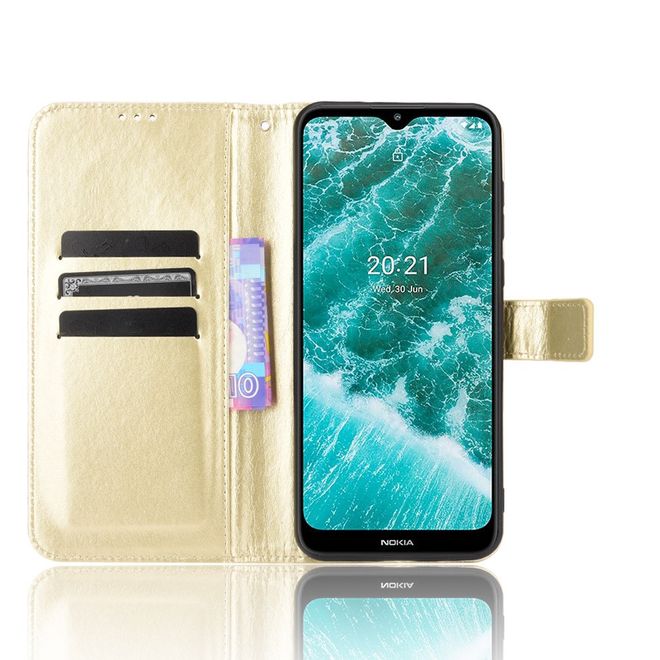 Nokia C30 Handyhülle - Crazy Horse III Leder Series Case - gold